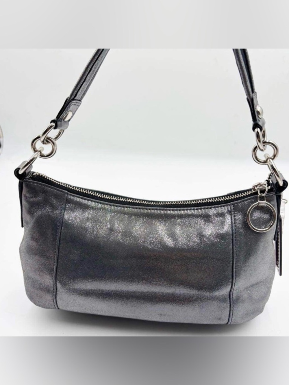 4/19 Coach Poppy Metallic Shoulder Bag EUC - Picture 2 of 5